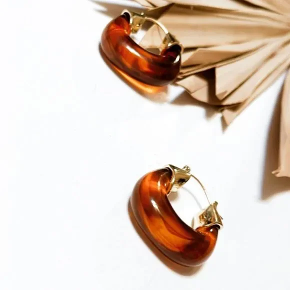 Anthro Crystal hoop earrings #565 - Picture 4 of 6